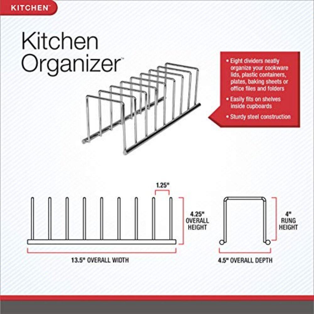 Kitchen Organizer for Pots, Cutting Boards & Pans.  New.  Never Used - Picture 3 of 5